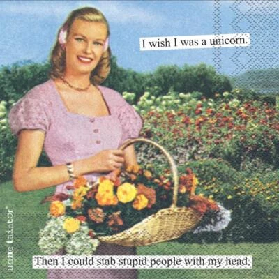 Servilletas de cóctel retro Ihr Ideal Home Range Anne Taintor papel desechable de 3 capas P Foto 1 de 4