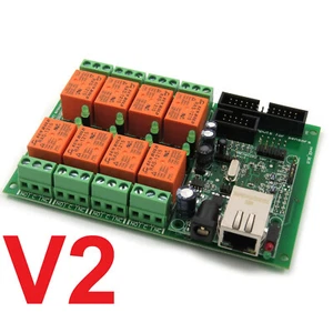 Placa de 8 canales de relé DAEnetIP2v2 Internet/Ethernet - termorregulador, web, SNMP - Imagen 1 de 6
