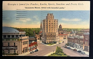 Postal de edificios del centro de Georgia de Macon c1940 - Imagen 1 de 5