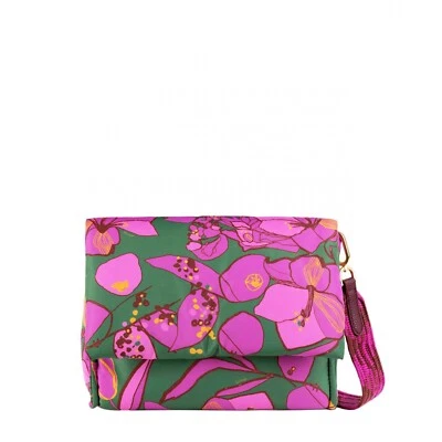 Oilily Fay Cross Body Sketchy Flower Forest Green - Image 1 of 4