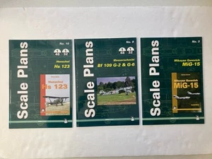 Lot of 3- Scale Plans-MMPBOOKS Henschel Hs123, Bf 109 G-2 & G-6, MiG-15 - Picture 1 of 15