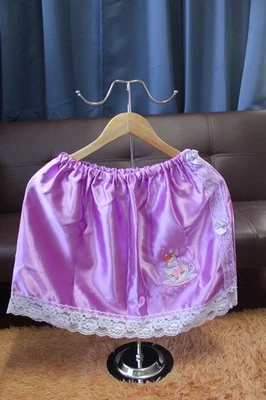 #E20 复古风格 2XL/ElasticW.22-42 英寸紫色缎面半滑带花边饰边长度 16 — 第 1/4 张图片