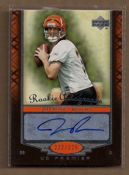 2007 Upper Deck Premier #126 Jeff Rowe RC Auto /225 - FB - Image 1 of 1