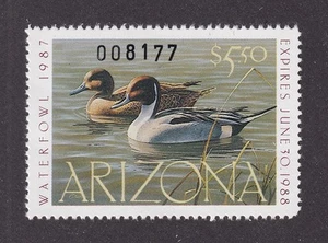 MATT'S STAMPS US SCOTT ARIZONA $5.50 STATE DUCK STAMP #1, 1987 ISSUE, MNH - Picture 1 of 3