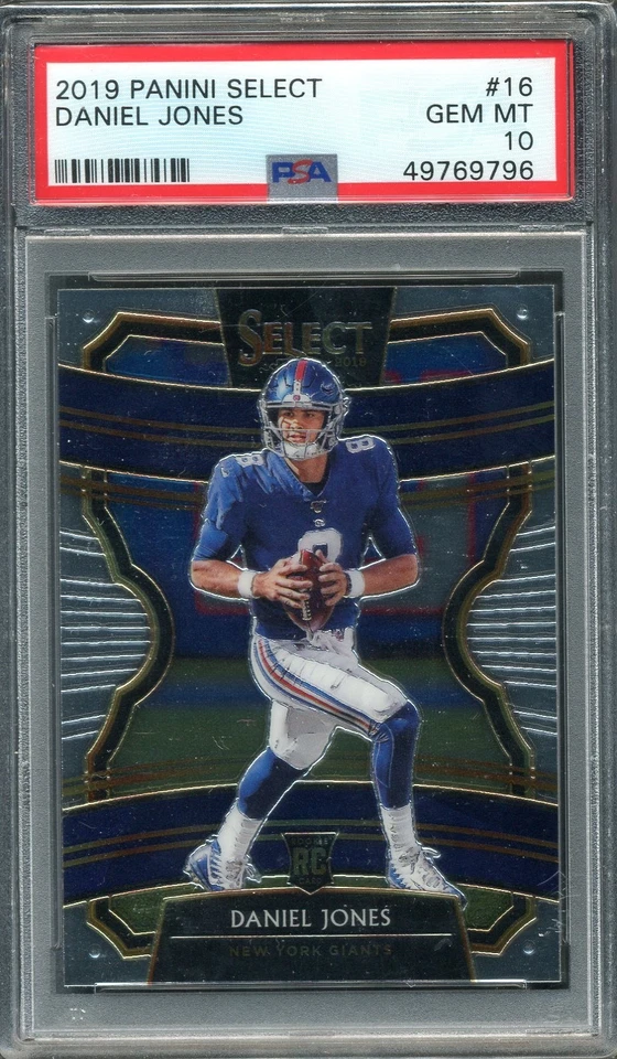 2019 Panini Select Daniel Jones RC Rookie #16 Colts PSA 10 - Image 1 of 2