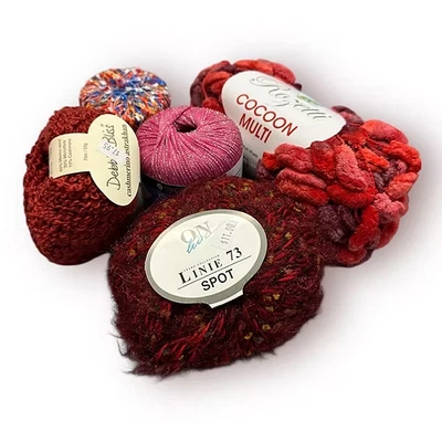 Amostrador de fios de textura novidade 5 novelos – Escada Boucle de fita – Escolha o tema - Imagem 1 de 4