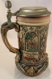 VINTAGE THEWALT BIERKRUG O, SCHONE ZEIT DU ZEIF DER LIEBE GERMANY 7 1/4" (LESEN - Bild 1 von 8