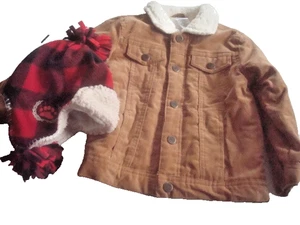 Boys Coat & Hat Size 3T NEW - Picture 1 of 4