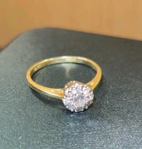 Solitär Verlobungsring Brilliantenen 0,38Ct, 585 GOLD/Weißgold Gestempelt (2,1g) - Bild 1 von 11