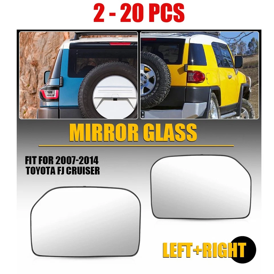 2-20pcs Left Right Door Mirror Glass Non-Heated Fit 2007-2014 Toyota FJ Cruiser - Image 1 of 4