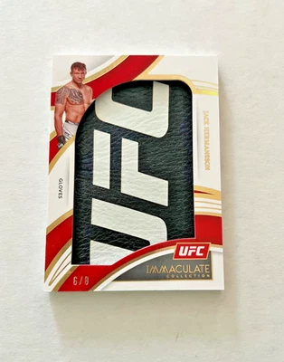 JACK HERMANSSON 2022 Panini Immaculate UFC Fighter Worn GLOVE Patch #'d /8 SSP - Image 1 of 4