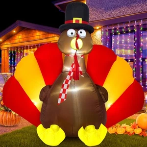 Inflatable Turkey Decorations, 6 Ft Thanksgiving Inflatables Outdoor Decorati... - Picture 1 of 7