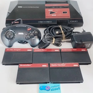 Console Sega Master System 1 + 1 Manette + Câbles + 5 Jeux / EUR - Picture 1 of 19