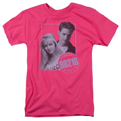 90210 Brandon & Kelly Mens T Shirt Hot Pink - Image 1 of 4