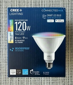 CREE Lighting Connected Max 120W Par38 Color Changing Smart LED Bulb Outdoor 1pk - Picture 1 of 6
