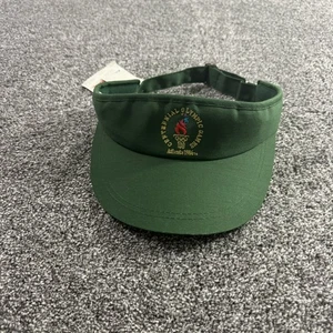 Vintage 1996 Atlanta Olympic Games Logo Athletic Visor Strapback Cap Hat B35 - Picture 1 of 11
