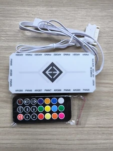 ARGB UND PWM Lüftersteuerung HUB CONTROLLER 1 ZU 9 SPLITTER Mit Fernbedienung - Bild 1 von 1