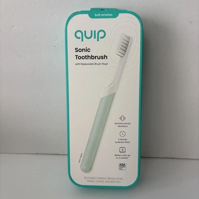 Cepillo de dientes sónico Quip con cerdas suaves - verde salvia NUEVO Y SELLADO Foto 1 de 4