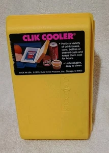 1993 Clik Cooler Insulin Can Drink Beverage Travel Insulated Cooler Case Yellow - Picture 1 of 7