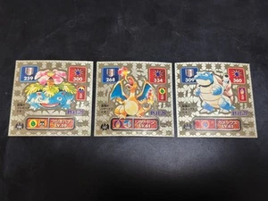 Charizard Venusaur Blastoise Sticker Lot Japan Rare Pokemon Strongest Seal Legen - Picture 1 of 11