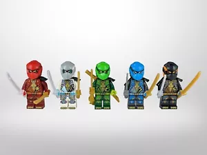 LEGO NINJAGO Complete 5 Ninja Mini Figures Kai Zane Lloyd Nya Cole 71836 71841 - Picture 1 of 3