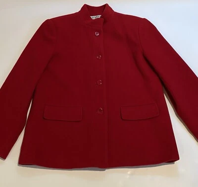Blazer de colección Gianni Petite rojo mezcla de lana y cachemir para mujer 4P de un solo pecho Foto 1 de 4