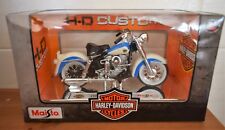 Maisto Harley-davidson 1958 FLH Duo Glide Blue White Motorbike Moto 1 18