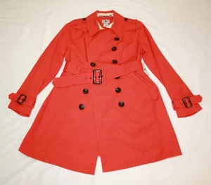 Worthington Women's XL Orange Belted Trench Coat Jacket - Picture 1 of 12