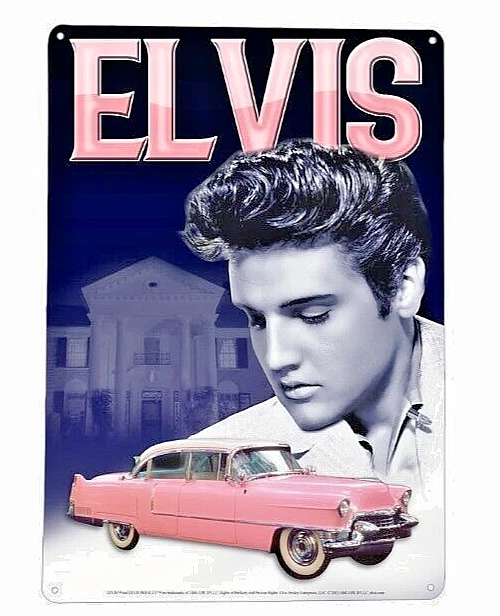 猫王普雷斯利标志 11.5 X 8 'Early Years' 全天候铝制全新孟菲斯 — 第 1/1 张图片