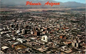 Vtg Phoenix Arizona AZ Aerial View of Downtown Postcard - Picture 1 of 2