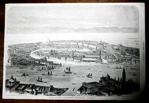 1-VENEDIG: VOGELFLUGANSICHT. CM 36X25.1860.- - Bild 1 von 1