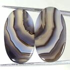 32.20Cts Natural Montana Agate Pair Cab Loose Gemstone Shape Oval Size 14X25x5mm