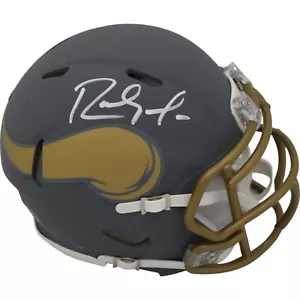 Randy Moss Signed Minnesota Vikings Slate Mini Helmet Beckett 45414 - Picture 1 of 5