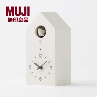 MUJI / Cuckoo clock White MJ-CCWS1 Light Sensor Cute Watch W95 × D108 × H204mm - Image 1 of 4