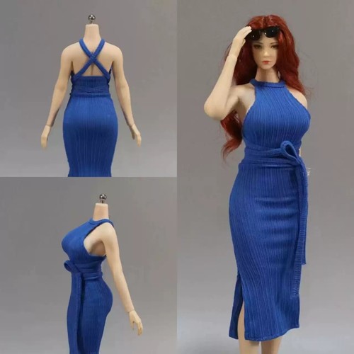 OFF WHITE Abito da sera senza maniche DMTOYS 1 6 modello aderente figure corpo 12''