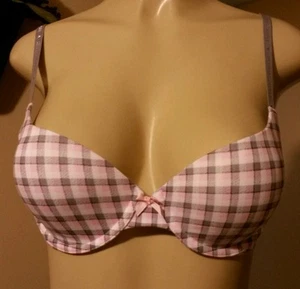 ¡VICTORIA'S SECRET NUEVO! SUJETADOR A CUADROS SEMI - ROSA MULTI 32D - Imagen 1 de 5