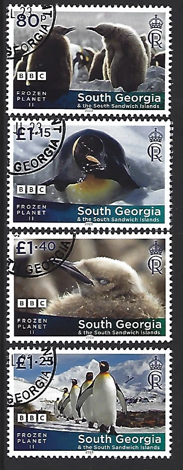 SOUTH GEORGIA 2023 FROZEN PLANET SET OF 4 FINE USED - Image 1 of 1