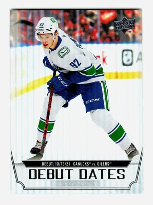 2022-23 Upper Deck Debut Dates Vasily Podkolzin #DD-2 - Vancouver Canucks - Image 1 of 2