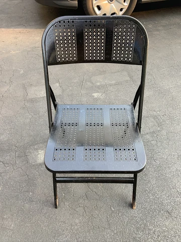 mid century folding metal chair with design retro Cover