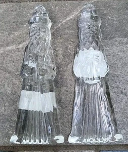 Vintage 2er Set Prinzessinnenhaus Bleikristall Weihnachtsmann Ornamente - Bild 1 von 4