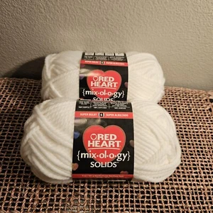 YARN RED HEART MIXOLOGY SOLIDS WHITE 5oz 70yrds Y4 - Picture 1 of 6