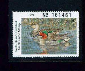 North Dakota State Duck Stamp 1991 $6.00 at face value - Picture 1 of 1