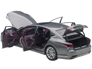 Lexus LS500h Manganese Luster Gray Metallic with Crimson and Black Interior 1/18 - Picture 1 of 5