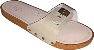 MAURI ZOCCOLI UOMO BEIGE FONDO POLIURETANO SOLETTA CUOIO CIABATTE MADE IN ITALY - Afbeelding 1 van 9