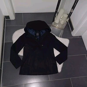 Neu Trenchcoat Wollmantel Dunkelblau 38 40 Kapuze Herbst Winterjacke TopZustand - Bild 1 von 7