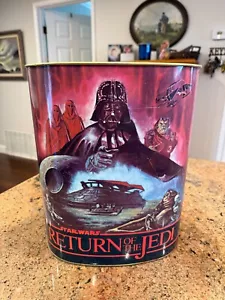 VTG 1983 CHIENCO STAR WARS ROTJ Return of the Jedi Metal Waste Garbage Trash Can - Picture 1 of 8