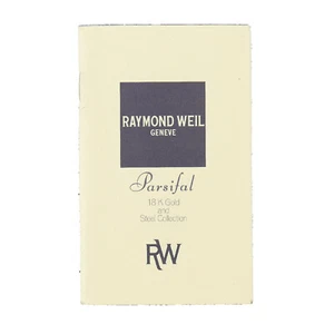 RAYMOND WEIL CERTIFICATE OF GUARANTEE FOR PARSIFAL 18K & STEEL COLLECTION BOOK - Picture 1 of 3