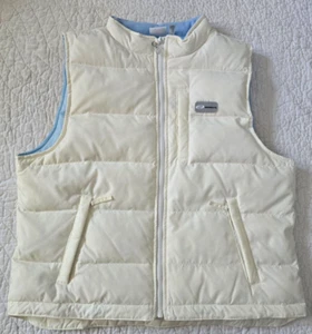 NEW Vintage Sideout Cream Down Insulation Puffer Vest Unisex Young XL(15) NWOT - Picture 1 of 10