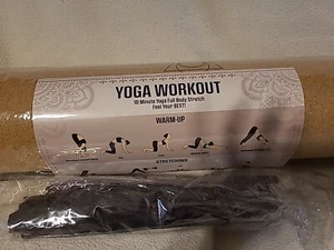 YOGA  Pilates Large Non Slip Workout  Mat With Carrying Bag-New With Tags - Picture 1 of 4