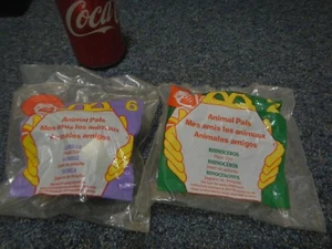 McDonald's 1997 Animal Pals # 6 Gorilla e # 2 Rhino - Foto 1 di 1